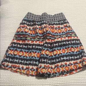 Anthropologie Blue and White Textured Skirt